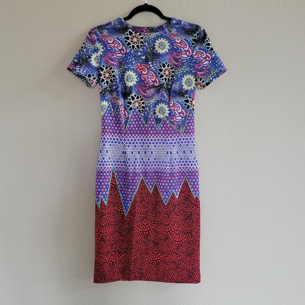 Floral Patterned Dress - Multicolor